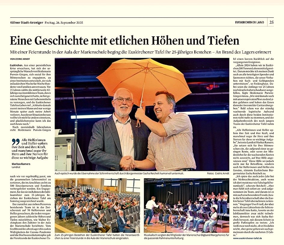 Du betrachtest gerade 25jähriges Jubiläum der Euskirchener Tafel e.V.